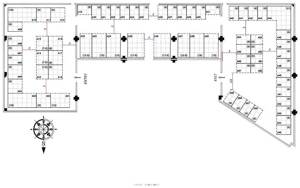 Vyapar Utsav Second Floor Layout Plan - Approved Stalls and Pathways